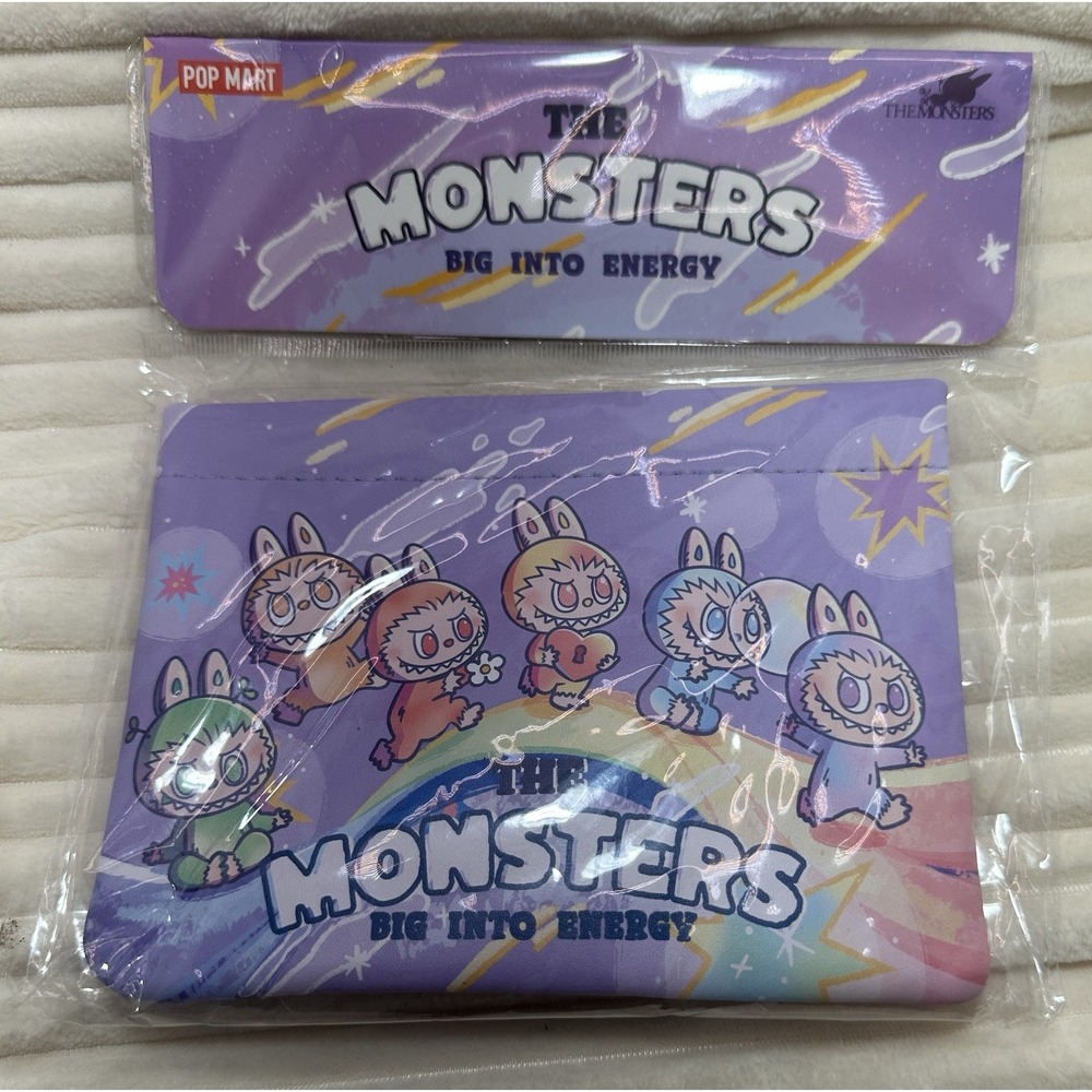 Labubu Monsters Big Into Energy Promo Bag Storage Pouch PopMart Case 6"x 4" NWT